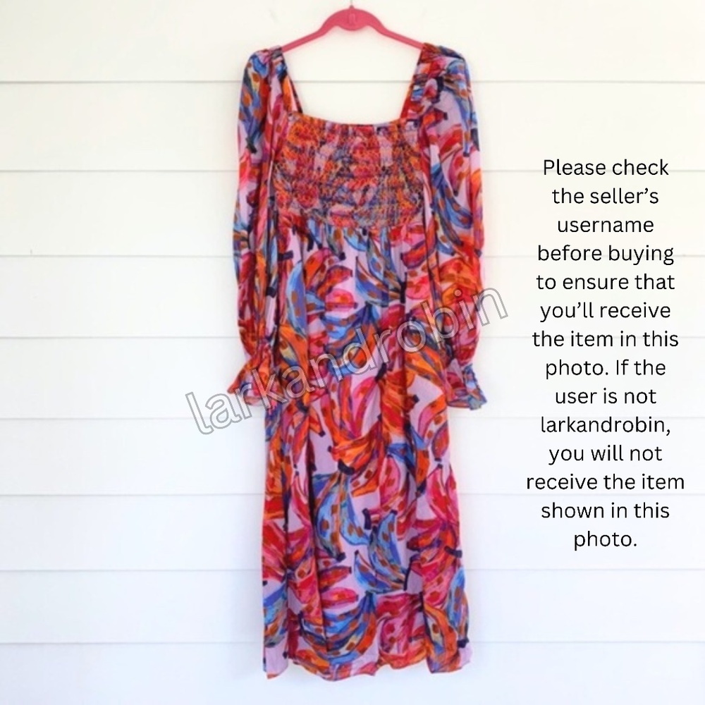 NEW Farm Rio Colorful Bananas Dress Small - Picture 12 of 16